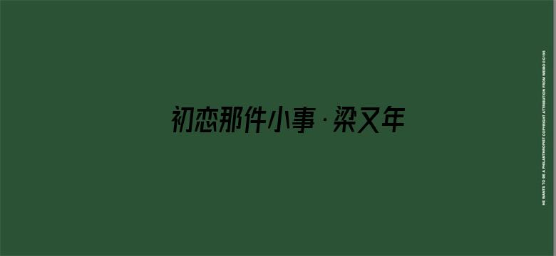 初恋那件小事·梁又年倒追记